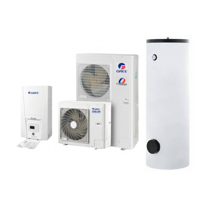 Air-water heat pump 8 kW Gree Versati II with boiler AE HR-200 200 L