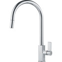 Kitchen (sink) faucet FRANKE MARIS J-SPOUT, with pull-out hose, chrome plated