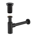 Siphon for sink ALCA PLAST 1 1/4"" x 32 mm, black
