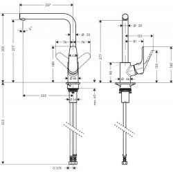 Kitchennis (izlietnes) maisītājs ar augstu sviru HANSGROHE Focus, 31817670