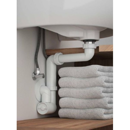 Sifons vietu taupojo izlietnei ar nosēdēju, bez ventilis HL 1 1/4"" x 40 mm, HL137/40