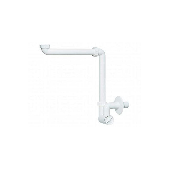 Siphon space-saving for sink with sediment trap, without vent HL 1 1/4"" x 32 mm, HL137/32