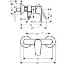 Dušas maisītājs HANSGROHE Talis E, 71760670