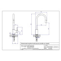 Kitchen sink mixer with pull-out hose BUGNATESE Kobuk (Various finishes available)