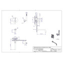 Built-in bath mixer with spout in Kobuk, chrome / brushed nickel / matte black / bronze / brushed gold