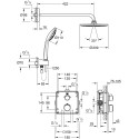 Potinkinā dušas sistēma GROHE Grohtherm Cosmopolitan 210 ar termostatu, 34734000