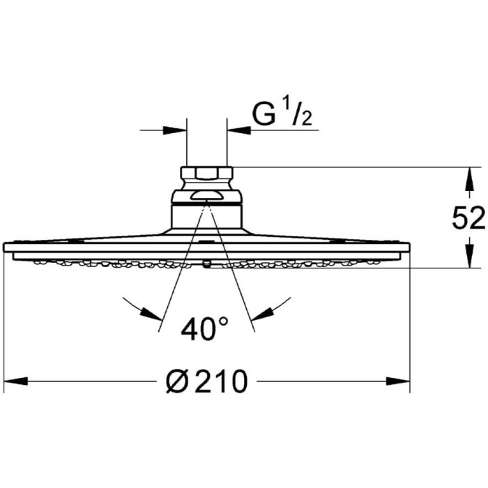 Potinkinā dušas sistēma GROHE Grohtherm Cosmopolitan 210 ar termostatu, 34734000