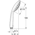 Potinkinā dušas sistēma GROHE Grohtherm Cosmopolitan 210 ar termostatu, 34734000