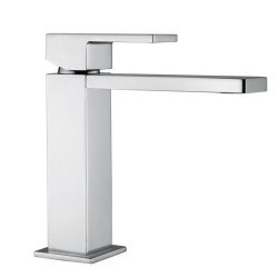 BUGNATESE Tetris sink mixer, chrome / brushed nickel / black-matt