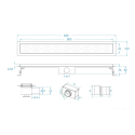 Drain with adhesive tile "Dry" (Choice of various lengths)