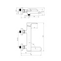 RUBINETA ULTRA-10/K (SW) (BK) mixer for bath, black matte