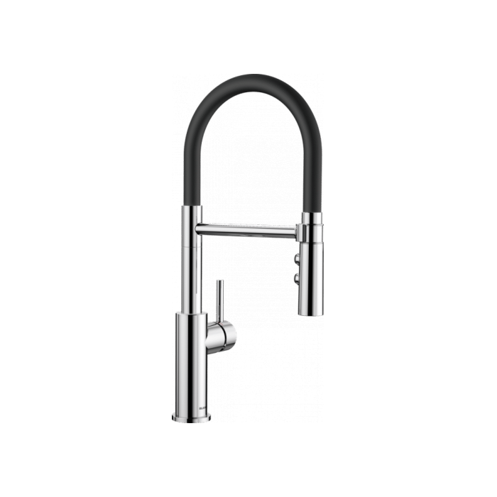 Кухонный смеситель BLANCO Catris-S Flexo (хромированный - черный матовый) 525791