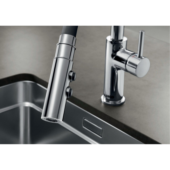 BLANCO Catris-S Flexo kitchen mixer (chrome - black matte) 525791