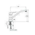 Vannas jaucējkrāns RUBINETA Uno-10/K (BK2)