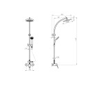 Shower column set RUBINETA Stream + P-15 star