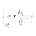 Dušas komplekts RUBINETA Prince + Practic-Fresh