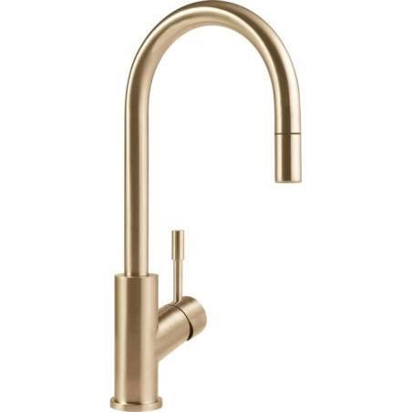 Смеситель для раковины с выдвижным душем VILLEROY&BOCH Umbrella Flex с золотыми перьями