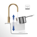 Смеситель для раковины с выдвижным душем VILLEROY&BOCH Umbrella Flex с золотыми перьями