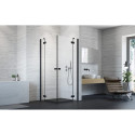 Corner shower cabin RADAWAY Essenza New Black KDD