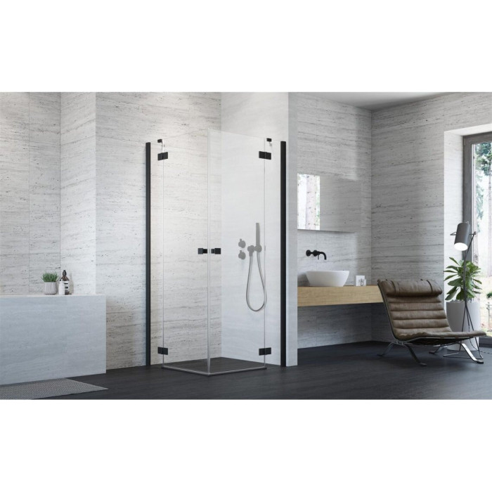 Stūra duša kabīne RADAWAY Essenza New Black KDD