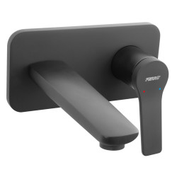 Potinkinis-sienas izlietnes maisītājs FERRO Stratos Black 180 mm, BSC3PABL