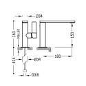 TRES Project sink mixer, black-matt