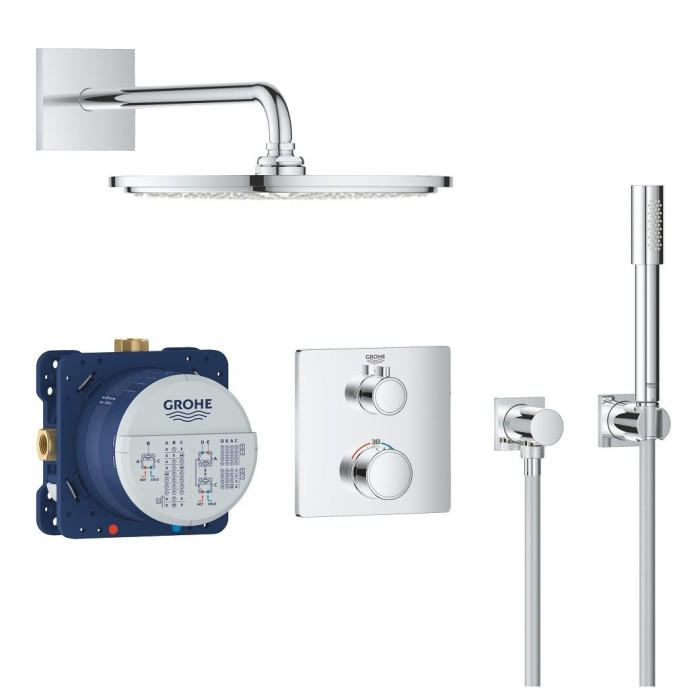 Potinkinā dušas sistēma GROHE Grohtherm, hroms, 34730000