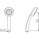 Shower head with water-saving function ORAS Natura, 242060