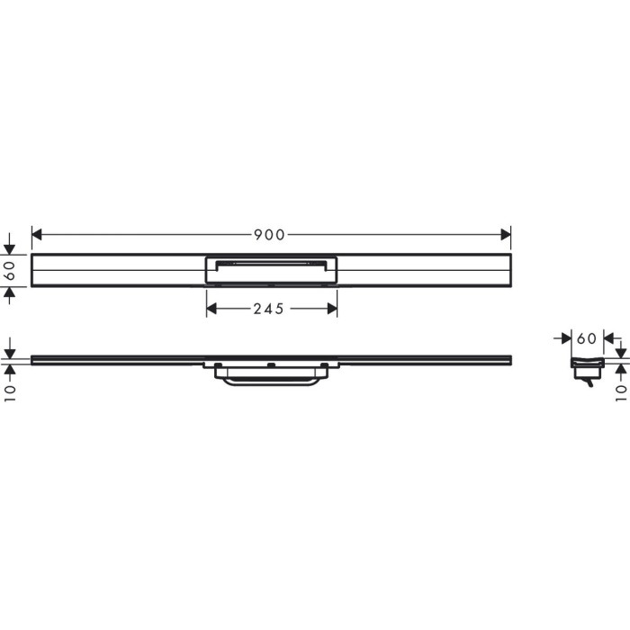 Shower drain sets HANSGROHE RainDrain Flex + uBox