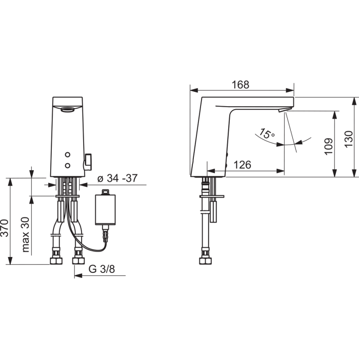 Contactless faucet ORAS Electra, 6155FZ
