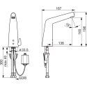 Contactless faucet ORAS Inspera, 3016F