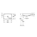 Умывальник VILLEROY & BOCH Artis, черные перья 58 x 38 см