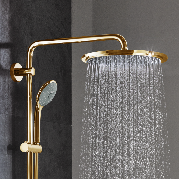 GROHE Euphoria 310 thermostatic bath-shower system with Euphoria 110 handheld shower massage