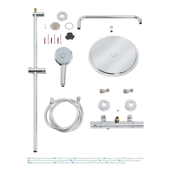 GROHE Euphoria 310 thermostatic bath-shower system with Euphoria 110 handheld shower massage