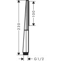 Dušas galva HANSGROHE Rainfinity Baton Ecosmart 100 1jet, 26867000
