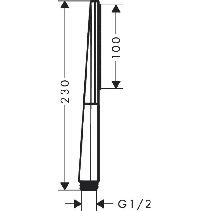 Dušas galva HANSGROHE Rainfinity Baton Ecosmart 100 1jet, 26867000