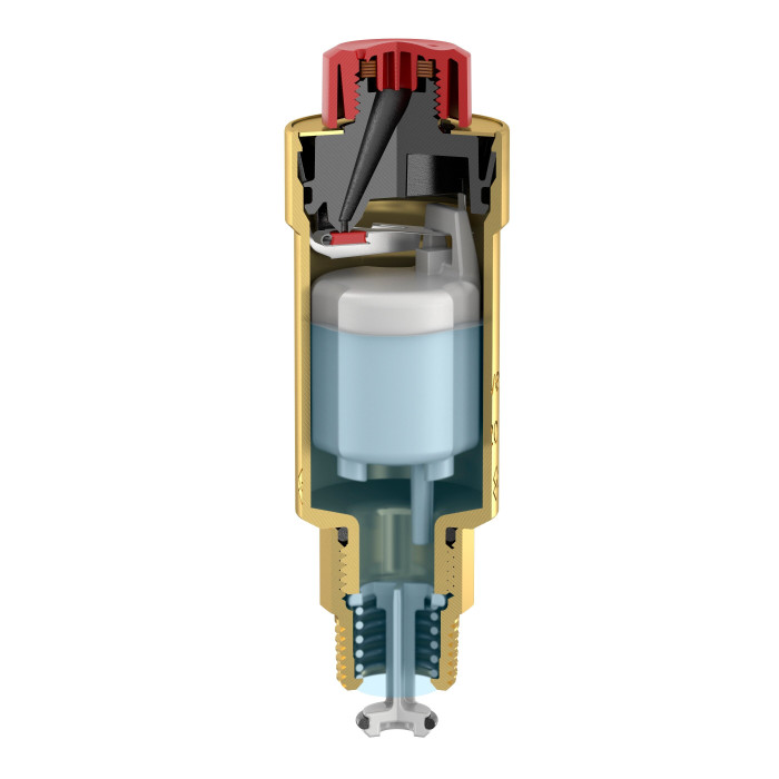 Автоматический сбросник FLAMCO Flexvent 1/2", с обратным клапаном, courts