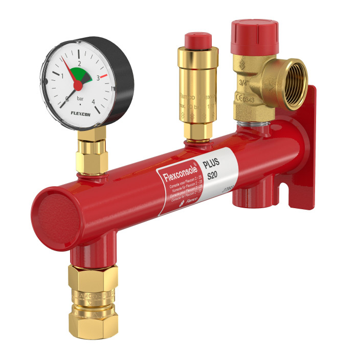 Katla aizsardzības grupa ar turētāju izplešanās tvertņu FLAMCO Flexconsole Plus 2,5 bar, 27993