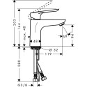 HANSGROHE Logis E sink mixer with 100, 71161000
