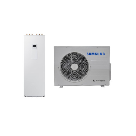 Siltuma sūknis gaiss-ūdens SAMSUNG 9 kW (ar integrētu 200 l tilpuma katlu), AE200RNWSEG/EU-AE090RXEDEG/EU