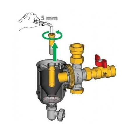 Magnētiskais netīrumu atdalītājs ar separatoru GIACOMINI 3/4"", R146CX004