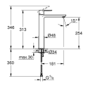 GROHE Lineare XL-Size faucet, chrome, 23405001