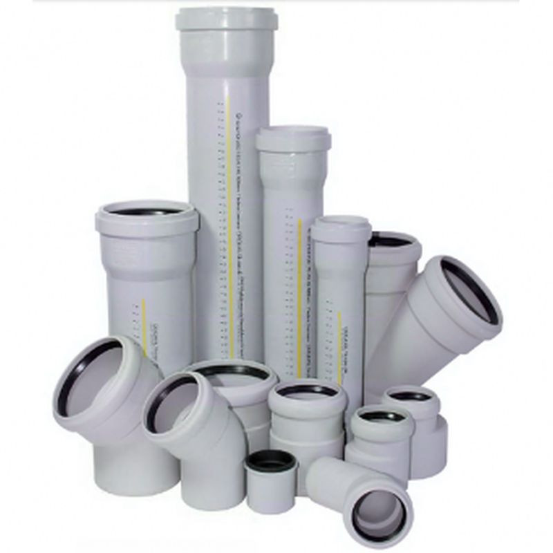 Low-noise sewage pipes and connectors